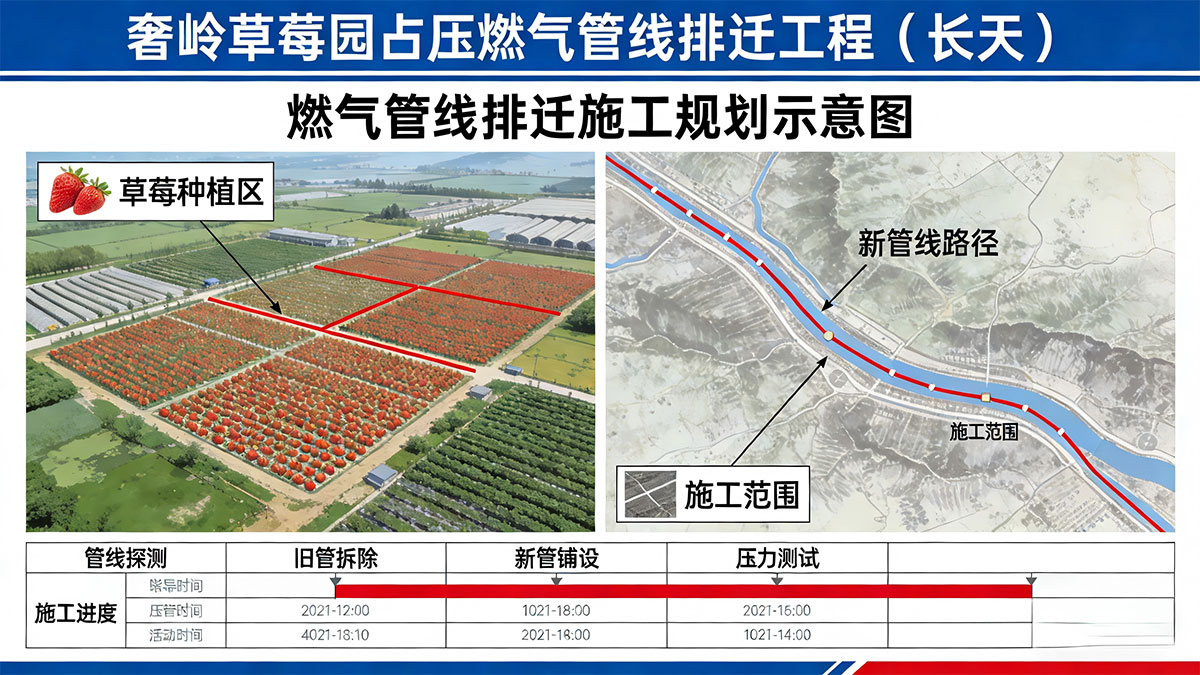 奢岭草莓园占压燃气管线排迁工程（长天）