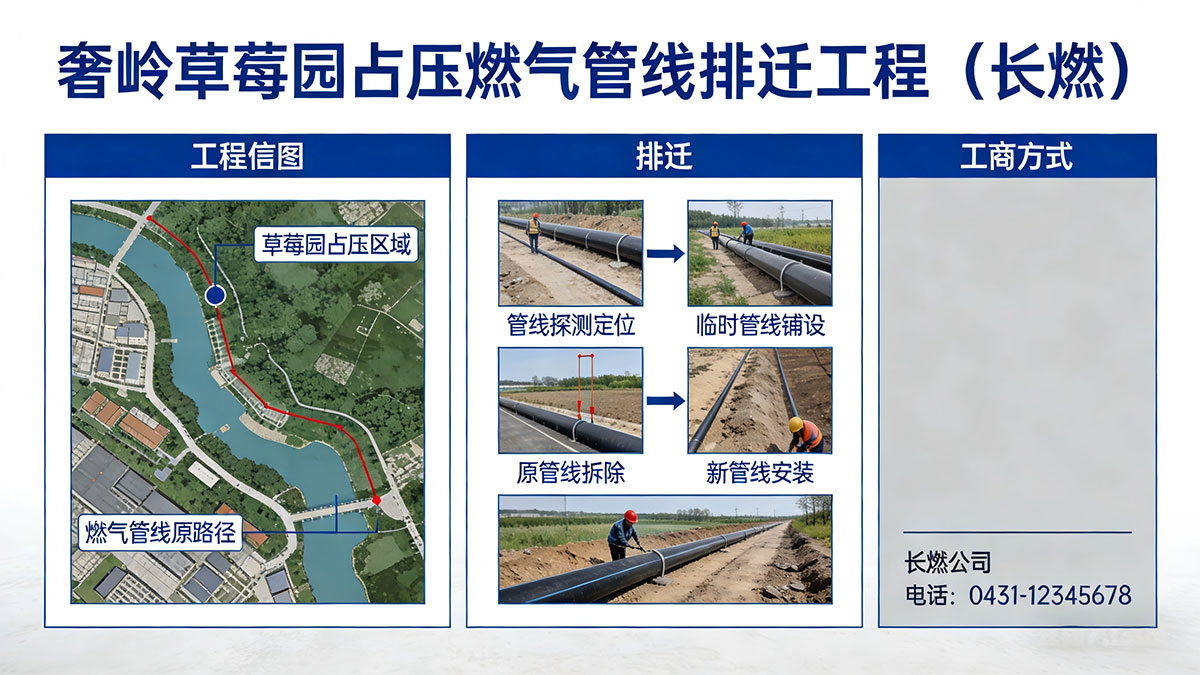 奢岭草莓园占压燃气管线排迁工程（长燃）